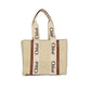 Beige Lamb Fur Tote Bag