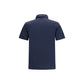 Blue Cotton Polo Shirt