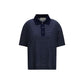 Blue Cotton Polo Shirt