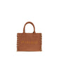 Brown Cotton Shoulder Bag