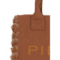 Brown Cotton Shoulder Bag