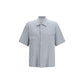 Blue Cotton Shortsleeve Shirt