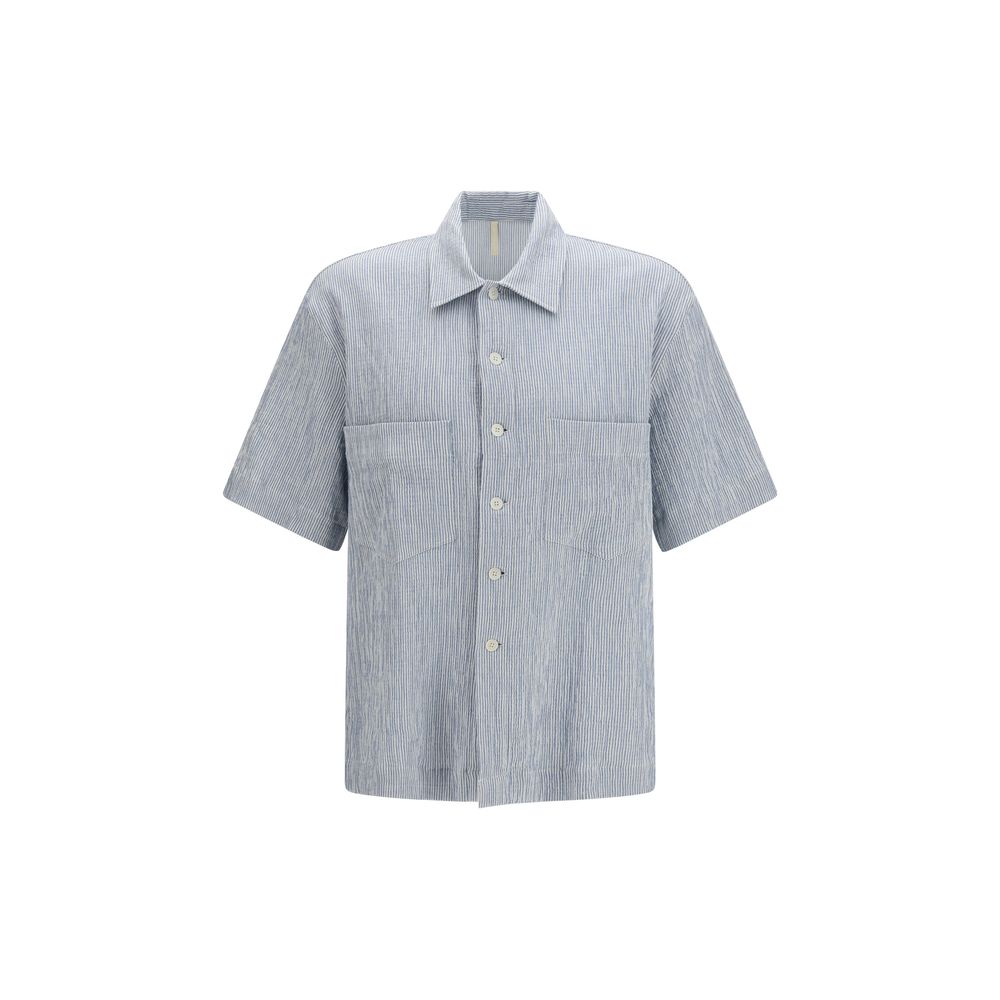 Blue Cotton Shortsleeve Shirt