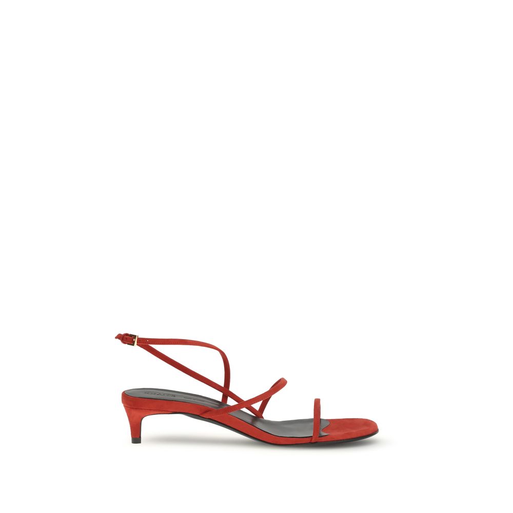 Multicolor Calf Leather Bos Taurus Stiletto Heel Sandals