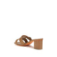 Beige Calf Leather Bos Taurus Platform Sandals