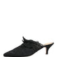 Black Lace Heels Sandals Shoes