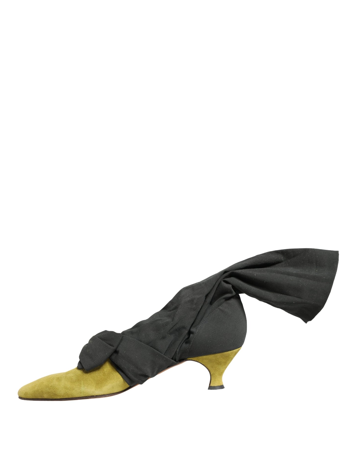 Black Yellow Suede Boots Shoes