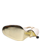 White Satin Slingback Heels Pumps Shoes