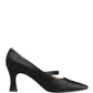 Black Satin Mary Jane Pumps Shoes