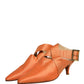 Orange Satin Sandals Shoes