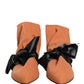 Brown Black Suede Boots Shoes