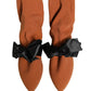 Brown Black Suede Boots Shoes