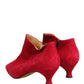 Red Suede Ankle Boots Shoes