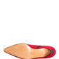 Red Suede Ankle Boots Shoes