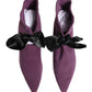 Purple Mid Calf Boots Shoes