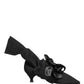 Black Suede Mid Calf Boots Shoes