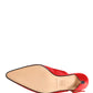 Red Suede Heel Slingback Shoes