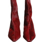 Burgundy Mid Calf Boots Shoes