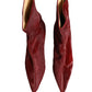 Burgundy Mid Calf Boots Shoes