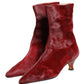 Burgundy Mid Calf Boots Shoes
