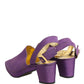 Purple Suede Sandals Shoes