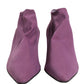 Shoes Purple Suede Ankle Boots Shoes