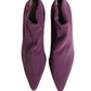 Shoes Purple Suede Ankle Boots Shoes