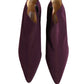 Purple Suede AnkleBoots Shoes