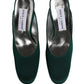 Green Suede Leather High Heel Pumps Shoes