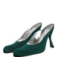 Green Suede Leather High Heel Pumps Shoes