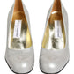 White Leather High Heels Women Pumps Shoes