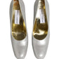 White Leather High Heels Women Pumps Shoes