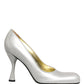 White Leather High Heels Women Pumps Shoes