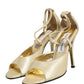 Beige Leather Stiletto Heels Sandals Shoes