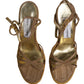 Brown Braided Ankle Strap Heels Sandals Shoes