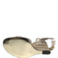 Gold Silver Leather Wedge Heels Sandals Shoes