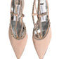 Beige Crystal Heels Slingbacks Sandals Shoes