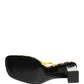 Multicolor Leather Block Heels Sandals Shoes