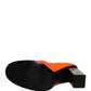 Orange Patent Leather Heels Pumps Shoes