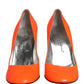 Orange Patent Leather Heels Pumps Shoes