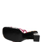 Multicolor Leather Block Heels Sandals Shoes