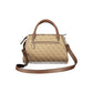 Beige Polyurethane Women Handbag