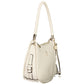 White Polyurethane Women's Handbag