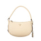 Beige Polyurethane Women Handbag