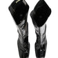 Black Patent Leather Knee High Boots Shoes
