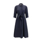 Blue Viscose Casual Dress