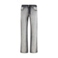 Gray Cotton Bootcut Jeans