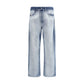 Blue Cotton Bootcut Jeans