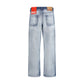 Blue Cotton Bootcut Jeans