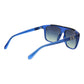 Blue Stainless Steel Sunglasses